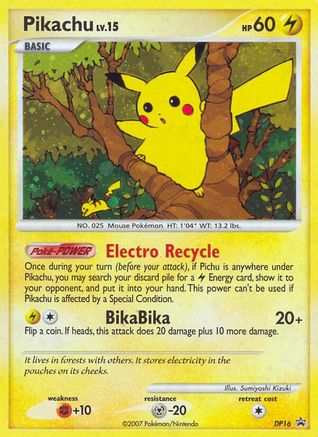 Pikachu - DP16 (DP16) Holofoil - Diamond and Pearl Promos