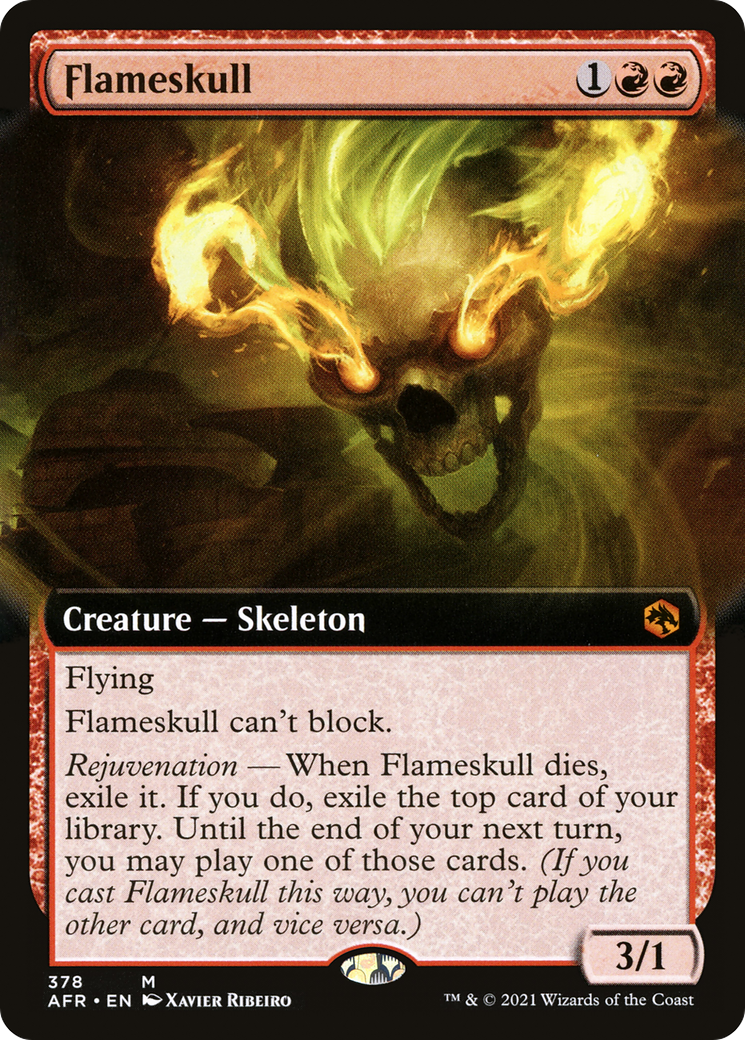 Flameskull (Extended Art) (378) Foil - Adventures in the Forgotten Realms