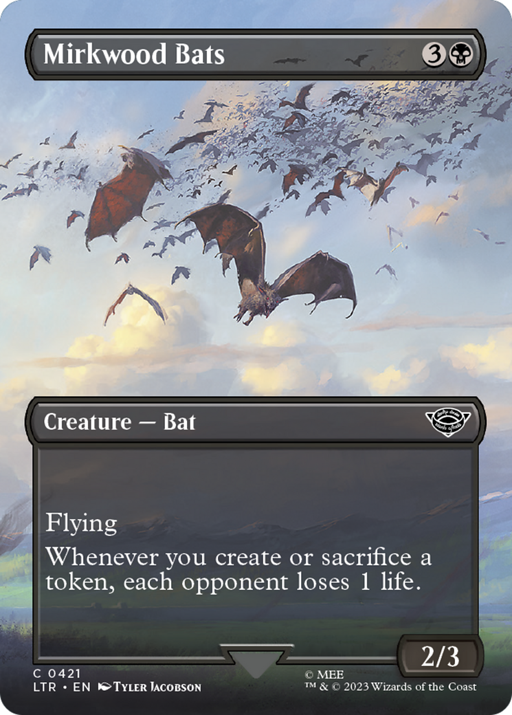 Mirkwood Bats (Borderless) (421) Foil - The Lord of the Rings: Tales of Middle-earth