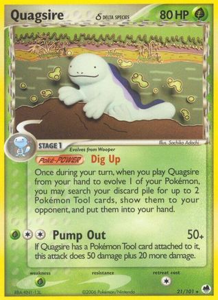 Quagsire (21/101) (Delta Species) [EX: Dragon Frontiers] | Silver Goblin