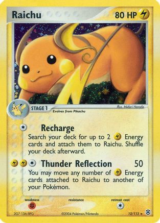 Raichu (12/112) [EX: FireRed & LeafGreen] Reverse Holofoil