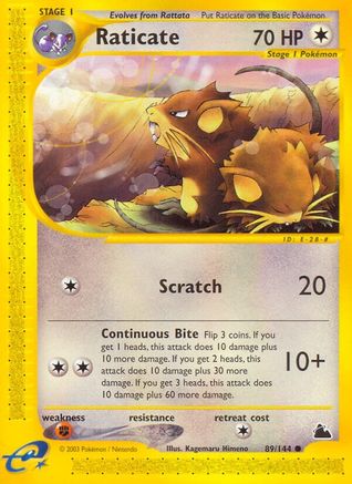 Raticate (89/144) [Skyridge] Reverse Holofoil