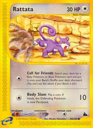 Rattata (90/144) [Skyridge] Reverse Holofoil