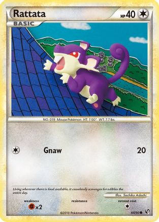 Rattata (64/90) [HeartGold & SoulSilver: Undaunted] Reverse Holofoil