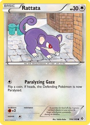 Rattata (104/149) [Black & White: Boundaries Crossed] Reverse Holofoil