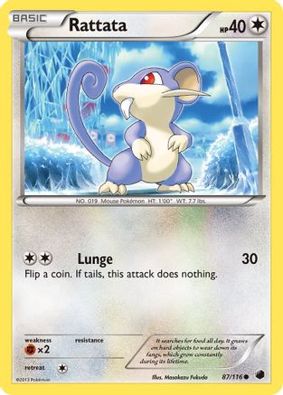 Rattata (87/116) [Black & White: Plasma Freeze] Reverse Holofoil