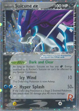 Rocket's Suicune ex (105) Holofoil - Team Rocket Returns