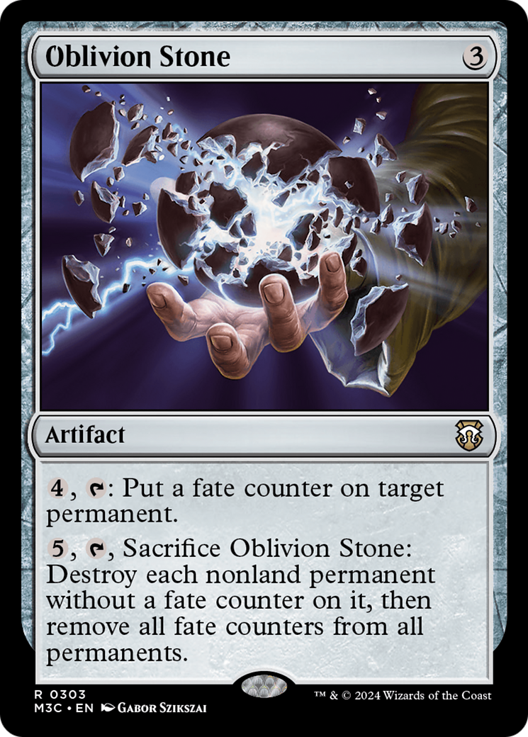 Oblivion Stone (Ripple Foil) [Modern Horizons 3 Commander] | Silver Goblin