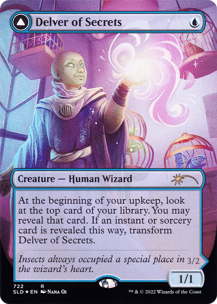 Delver of Secrets // Insectile Aberration (722) Foil - Secret Lair Drop