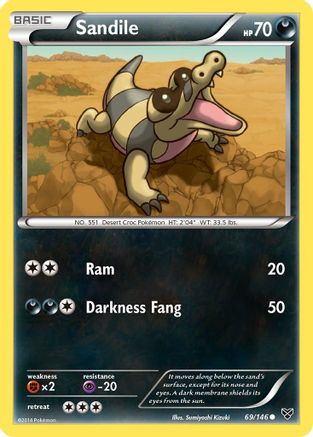 Sandile (69/146) [XY: Base Set] Reverse Holofoil