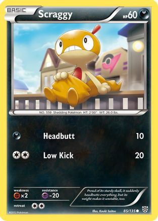 Scraggy (85/135) [Black & White: Plasma Storm] Reverse Holofoil