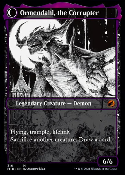 Jerren, Corrupted Bishop // Ormendahl, the Corrupter (Showcase) (316) - Innistrad: Midnight Hunt
