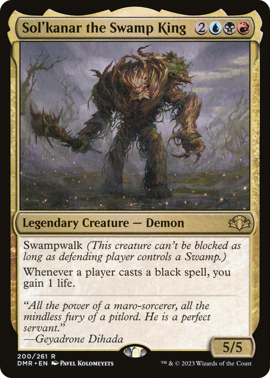 Sol'kanar the Swamp King [Dominaria Remastered] Foil