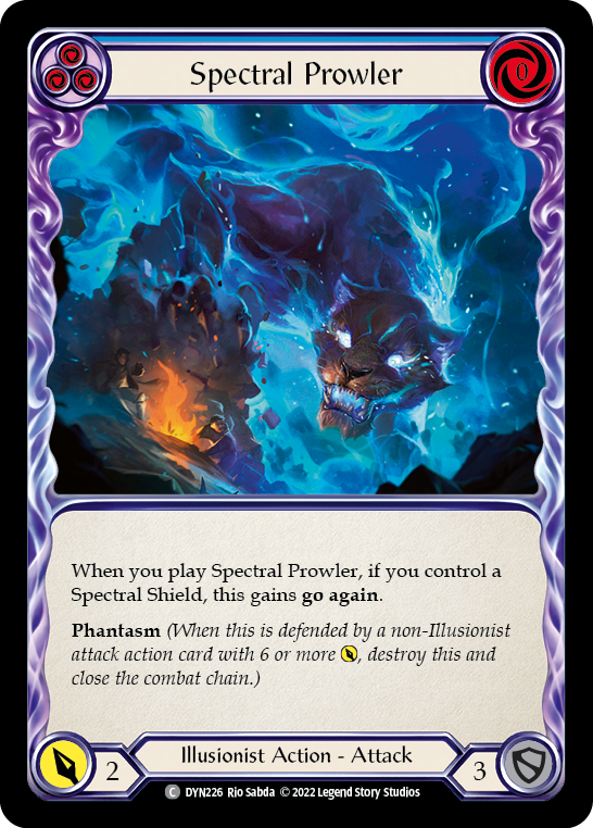 Spectral Prowler (Blue) [DYN226] (Dynasty)  Rainbow Foil | Silver Goblin