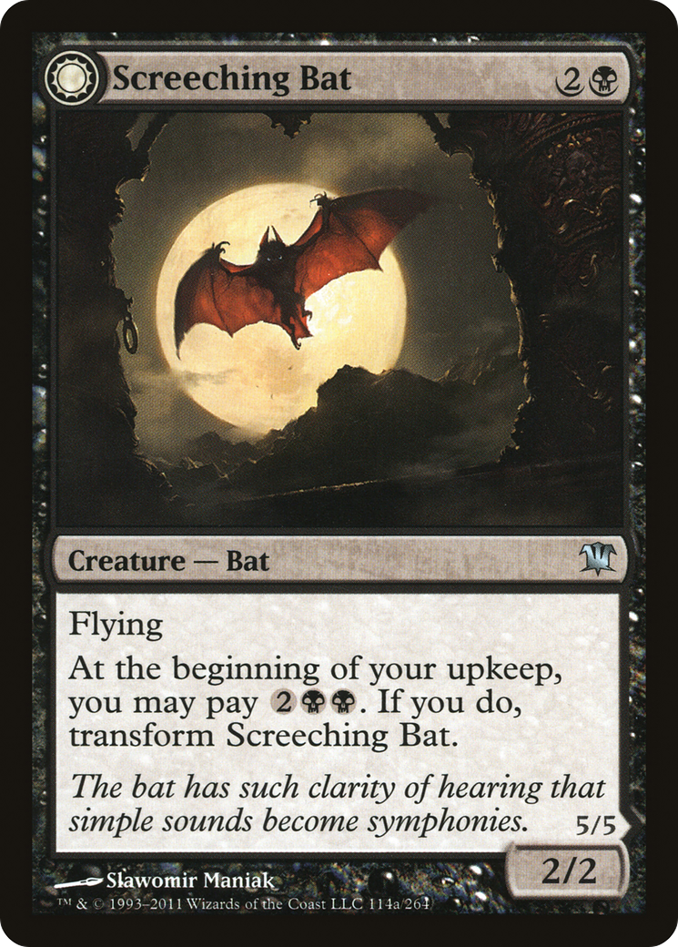 Screeching Bat (114) Foil - Innistrad
