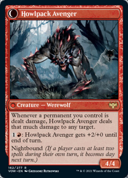 Ill-Tempered Loner // Howlpack Avenger (162) Foil - Innistrad: Crimson Vow