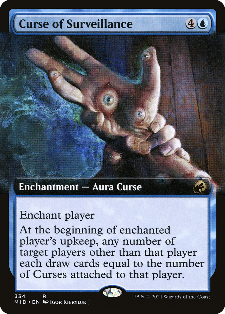 Curse of Surveillance (Extended Art) (334) Foil - Innistrad: Midnight Hunt