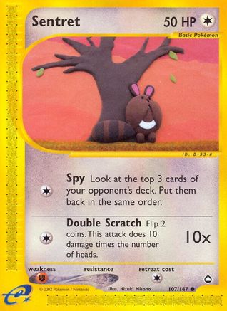 Sentret (107/147) [Aquapolis] Reverse Holofoil