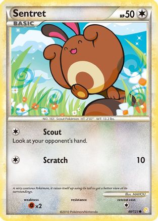 Sentret (80/123) [HeartGold & SoulSilver: Base Set] Reverse Holofoil