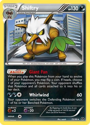 Shiftry (72/99) [Black & White: Next Destinies] Reverse Holofoil