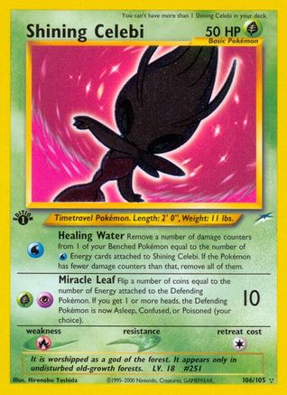 Shining Celebi (106) 1st Edition Holofoil - Neo Destiny