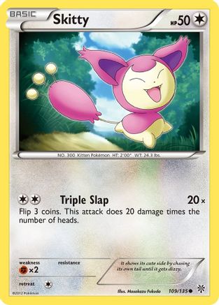 Skitty (109/135) [Black & White: Plasma Storm] Reverse Holofoil