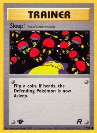 Sleep! (Rocket's Secret Machine) (79) 1st Edition - Team Rocket