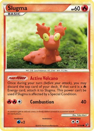 Slugma (67/90) [HeartGold & SoulSilver: Undaunted] Reverse Holofoil