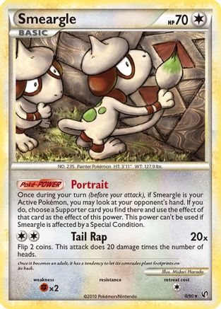 Smeargle (8/90) [HeartGold & SoulSilver: Undaunted] Reverse Holofoil
