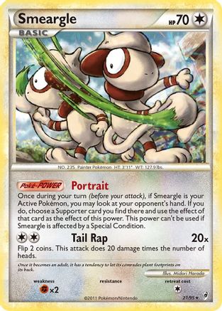 Smeargle (21/95) [HeartGold & SoulSilver: Call of Legends] Reverse Holofoil