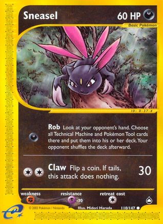 Sneasel (110/147) [Aquapolis] Reverse Holofoil