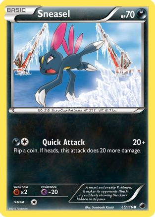 Sneasel (65/116) [Black & White: Plasma Freeze] Reverse Holofoil