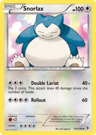 Snorlax (109/149) [Black & White: Boundaries Crossed] Reverse Holofoil