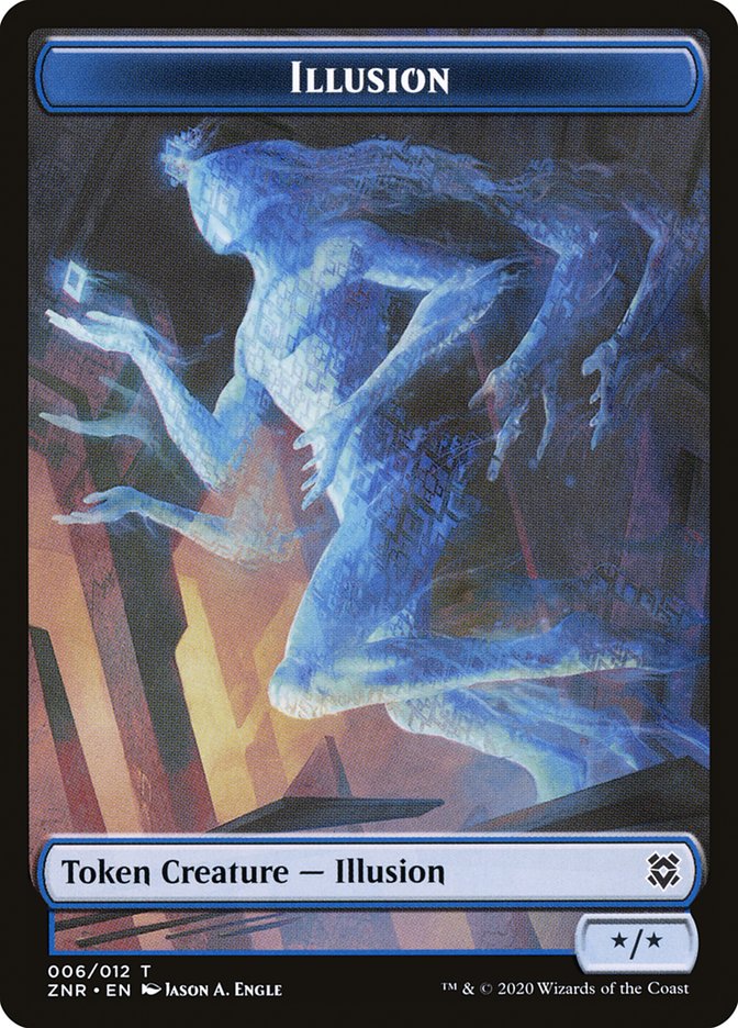 Construct // Illusion Double-Sided Token [Zendikar Rising Tokens] | Silver Goblin