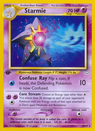 Starmie (25/64) [Neo Revelation Unlimited] | Silver Goblin