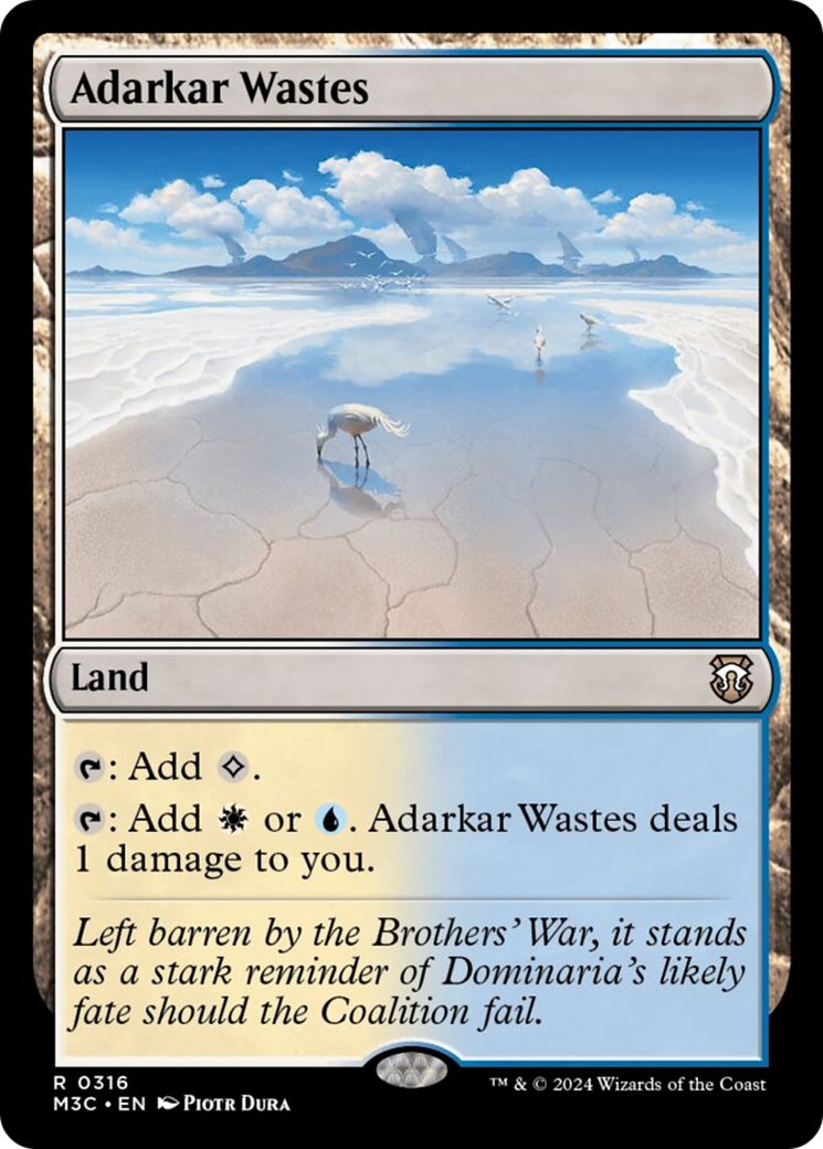 Adarkar Wastes (Ripple Foil) [Modern Horizons 3 Commander] | Silver Goblin