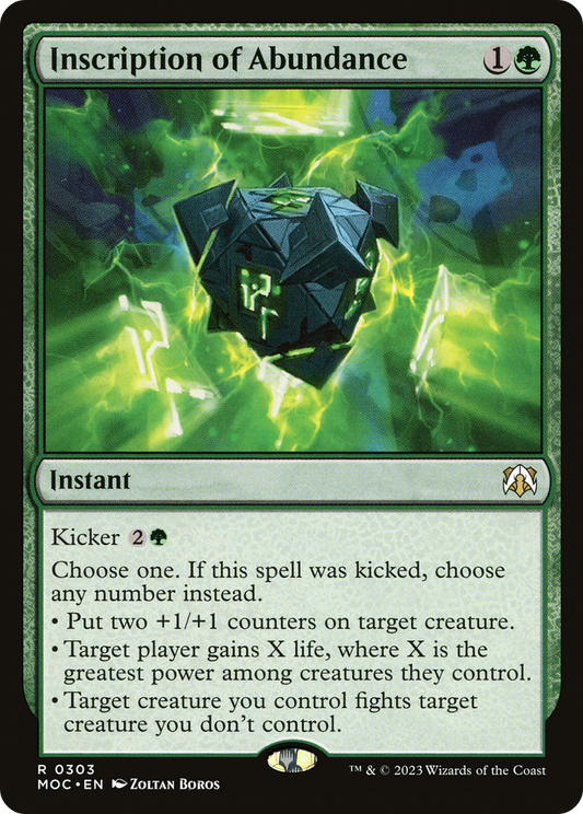 Inscription of Abundance (303) - March of the Machine Commander