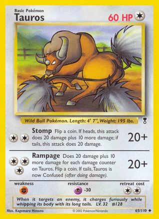 Tauros (65/110) [Legendary Collection] Reverse Holofoil