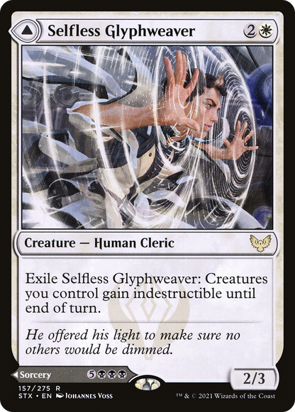 Selfless Glyphweaver (157) Foil - Strixhaven: School of Mages