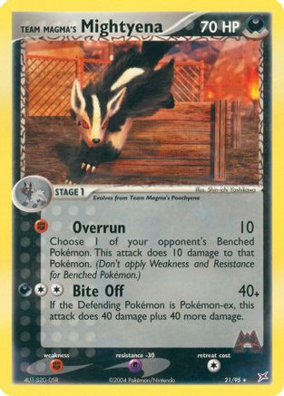 Team Magma's Mightyena (21/95) [EX: Team Magma vs Team Aqua] Reverse Holofoil