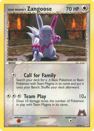 Team Magma's Zangoose (23/95) [EX: Team Magma vs Team Aqua] Reverse Holofoil