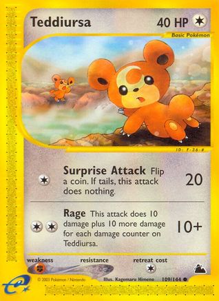 Teddiursa (109/144) [Skyridge] Reverse Holofoil