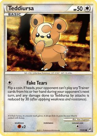 Teddiursa (73/95) [HeartGold & SoulSilver: Call of Legends] Reverse Holofoil