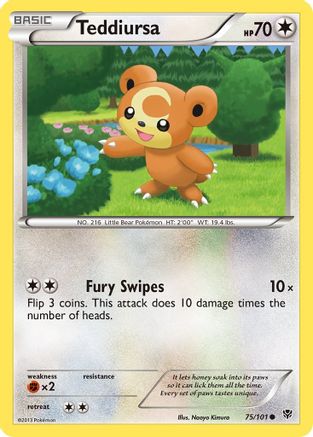 Teddiursa (75/101) [Black & White: Plasma Blast] Reverse Holofoil