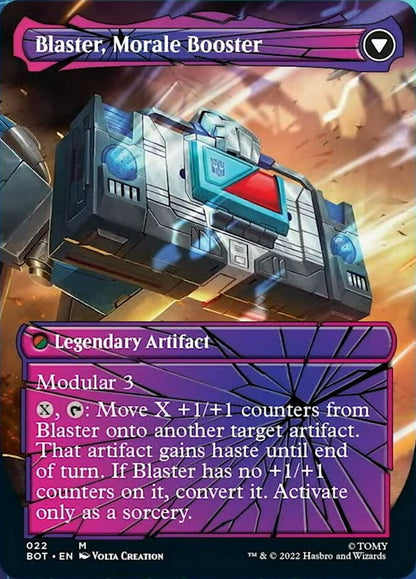 Blaster, Combat DJ // Blaster, Morale Booster (022) Foil - Transformers