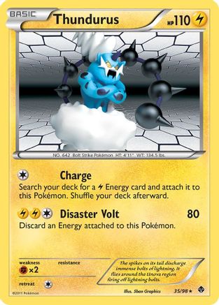 Thundurus (35/98) [Black & White: Emerging Powers] Reverse Holofoil