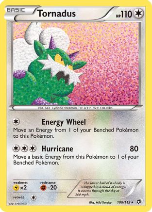 Tornadus (108/113) [Black & White: Legendary Treasures] Reverse Holofoil