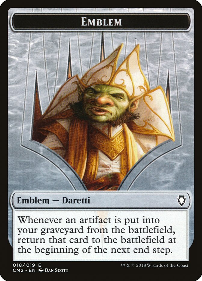 Daretti, Scrap Savant Emblem [Commander Anthology Volume II Tokens] | Silver Goblin