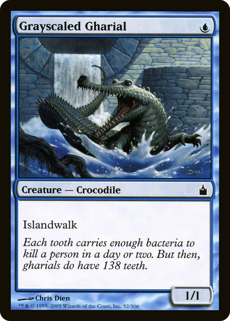 Grayscaled Gharial (052) - Ravnica: City of Guilds