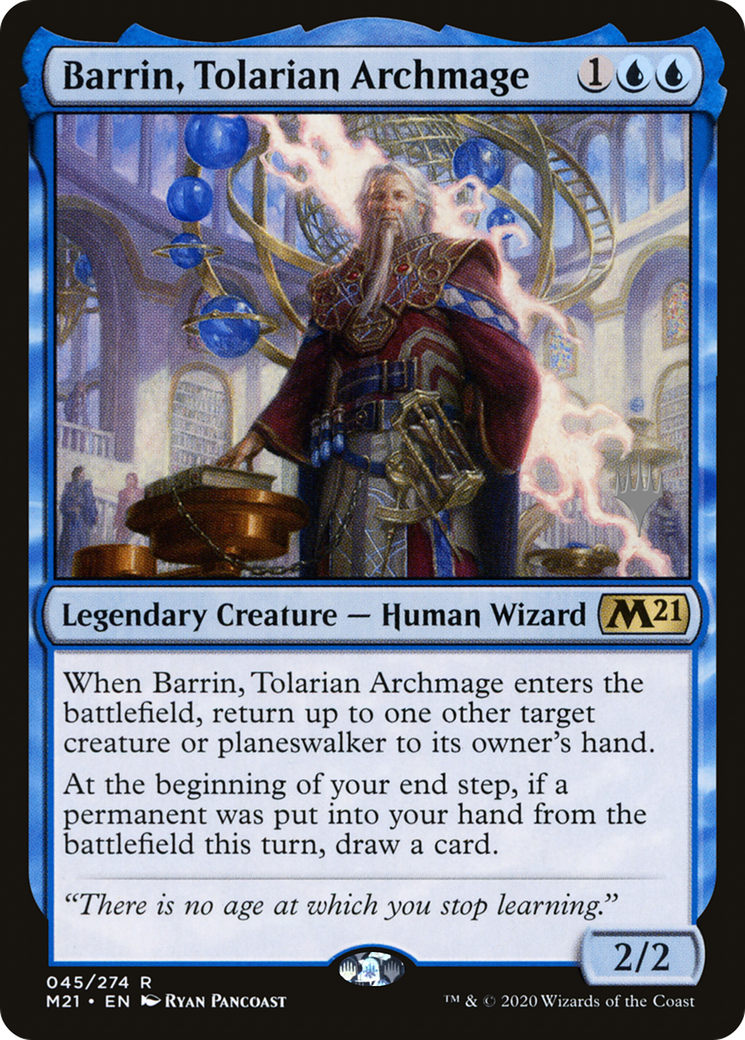 Barrin, Tolarian Archmage (45p) Foil - Core Set 2021 Promos
